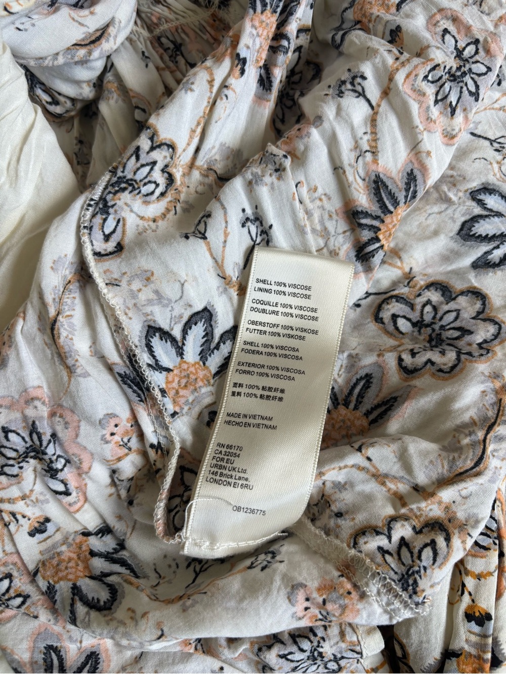 Free People Sweet Escape Maxi Dress Ivory Boho Tiered Maxi Size XL - Picture 8 of 10